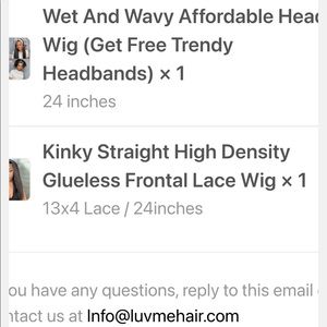 Kinky straight frontal wig